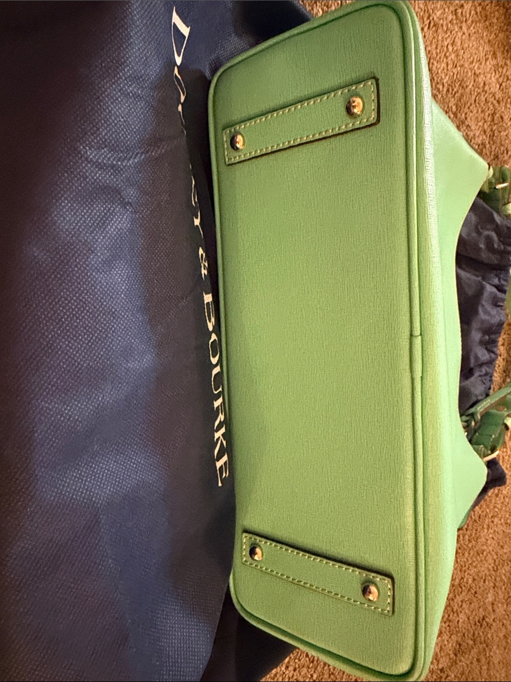 Dooney & Bourke Mint Green Leather Shoulder Bag - Picture 3 of 4